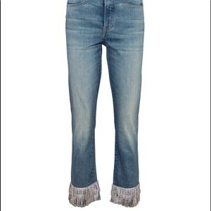 Veronica Beard Ryleigh embellished slim straight jean